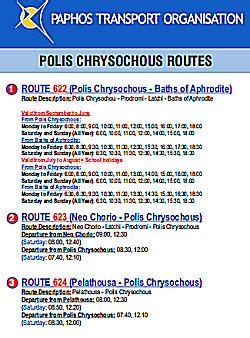 paphos to polis bus timetable|Cyprus By Bus .